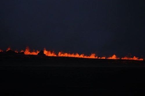 Eruption in Holuhraun north of Vatnajokull